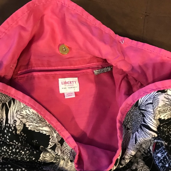 Liberty of London for Target black white pink tote - Picture 3 of 5